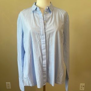J. Jill Blue Button Down Blouse Medium